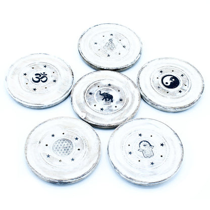 White Washed Incense Holders - Hatters Tea PartyWWIH-02White Washed Incense Holders