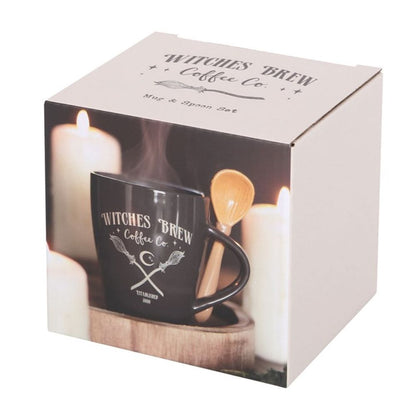 Witches Brew Coffee Co. Mug and Spoon Set - Hatters Tea PartyS03720680Witches Brew Coffee Co. Mug and Spoon Set