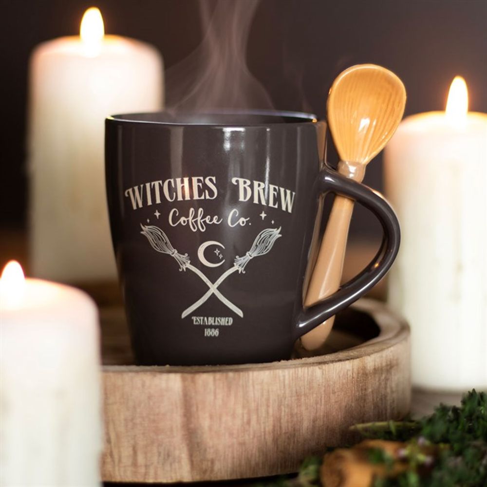 Witches Brew Coffee Co. Mug and Spoon Set - Hatters Tea PartyS03720680Witches Brew Coffee Co. Mug and Spoon Set